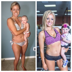 Training Tayler Parry Made Fitness Beat the Baby Weight Heather Before and AFter